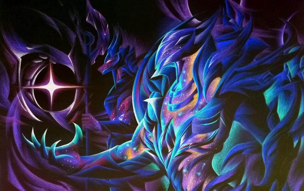 Dark Star Emperor Azir, Dark Star Guardian Nasus by divineexhell on