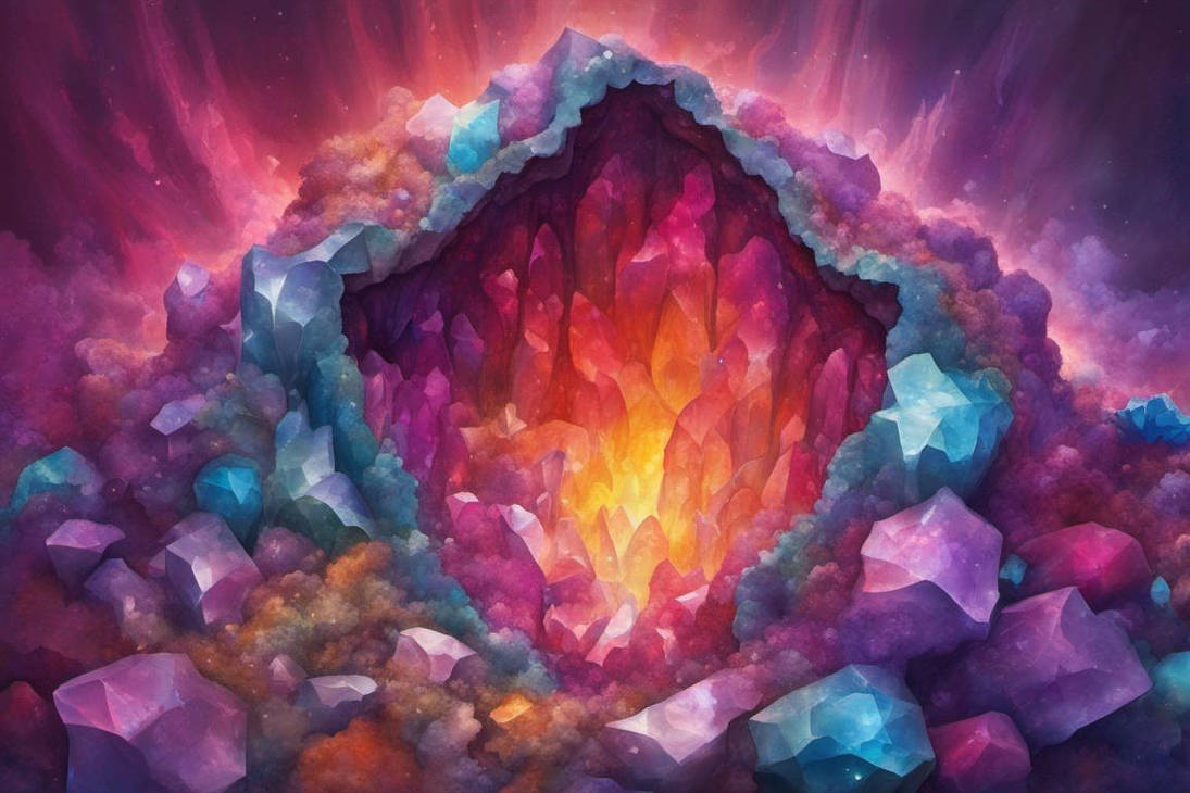 Geode Deviantart crystals inside a geode, fantasy by thedigitalpagan on DeviantArt