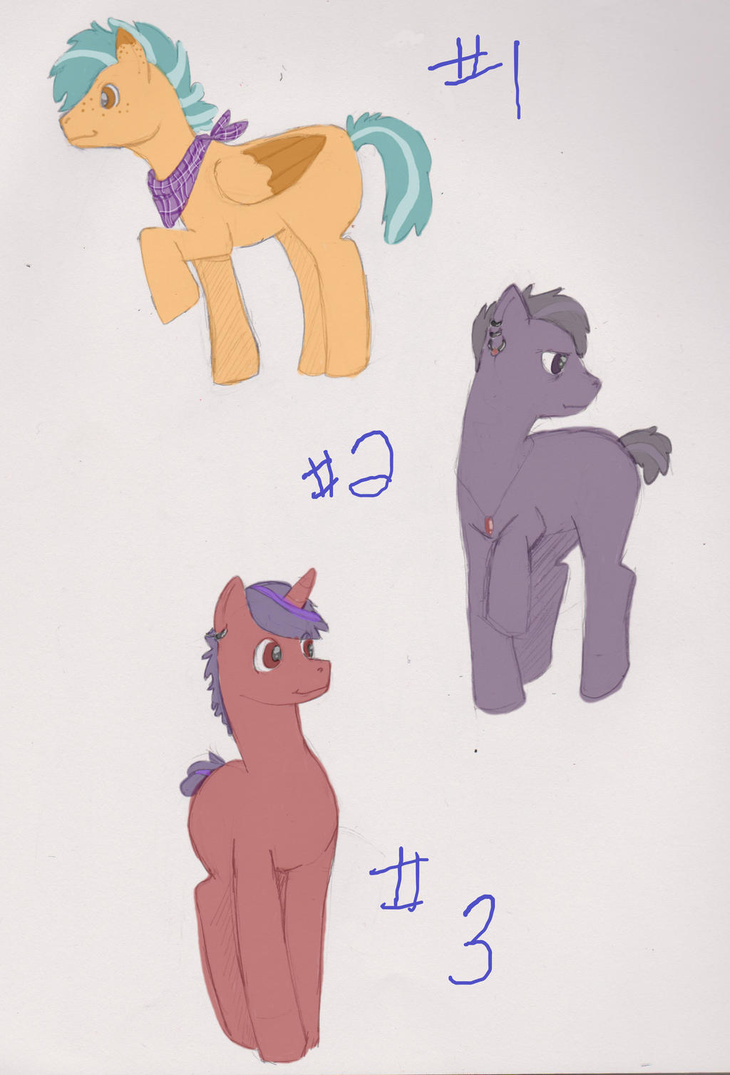 Blank- flank Pony Adopts! -Males- Set#2 [open]
