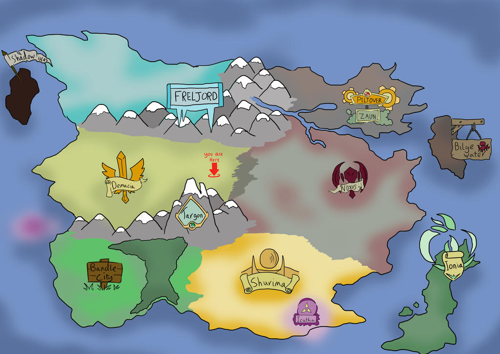 imagined map of runeterra (league of legends) by VanguardOcean on ...