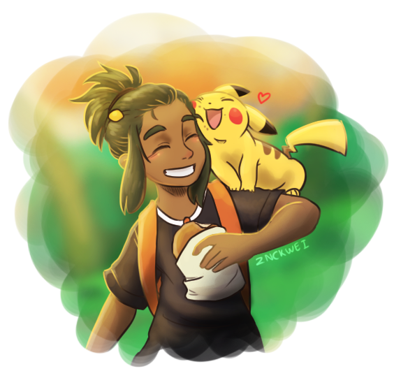 Hau and pikachu