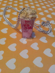 Popcorn Charm Necklace
