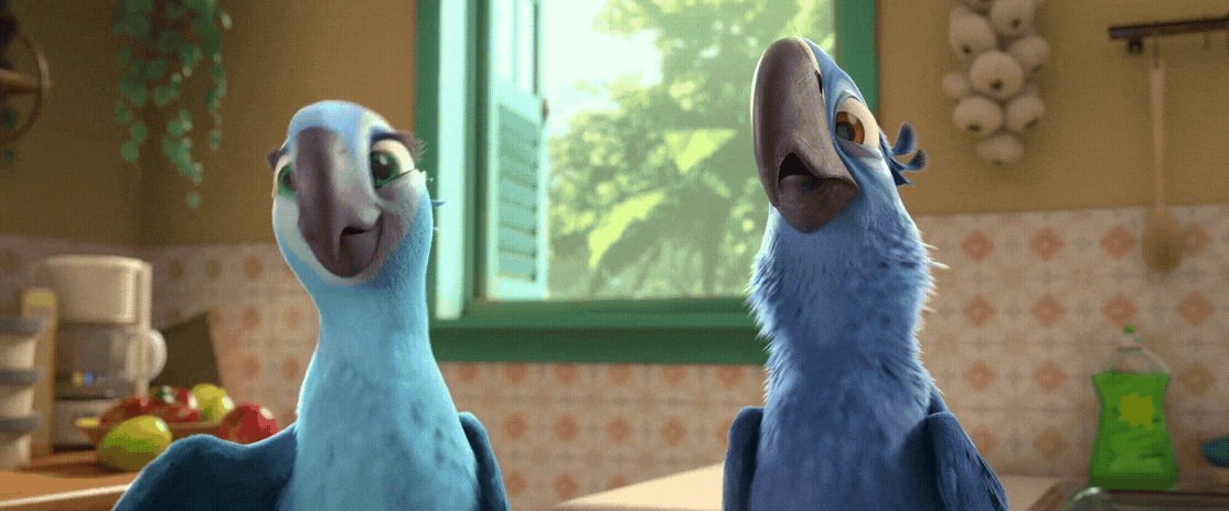 Rio 2 Gif P148: Blu and Jewel by giohollowchannel on DeviantArt