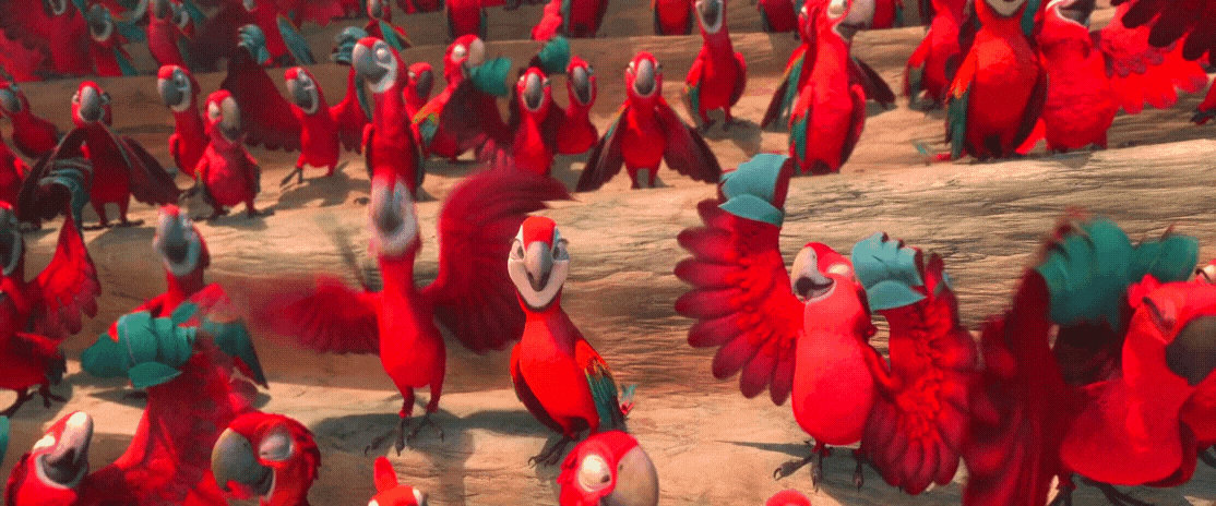 Rio 2 Gif P309: Red Macaws cheerleaders by giohollowchannel on DeviantArt
