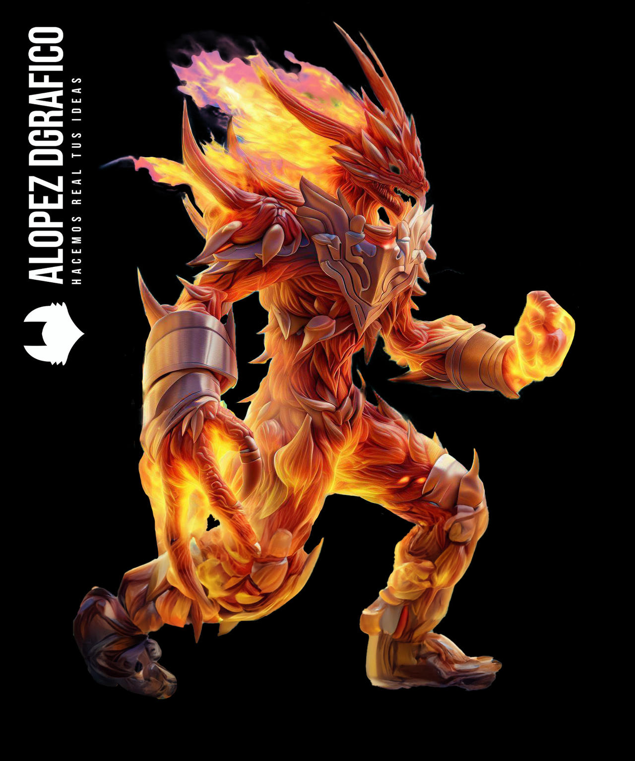 Fire Digimon Mega 03 by adjlp on DeviantArt