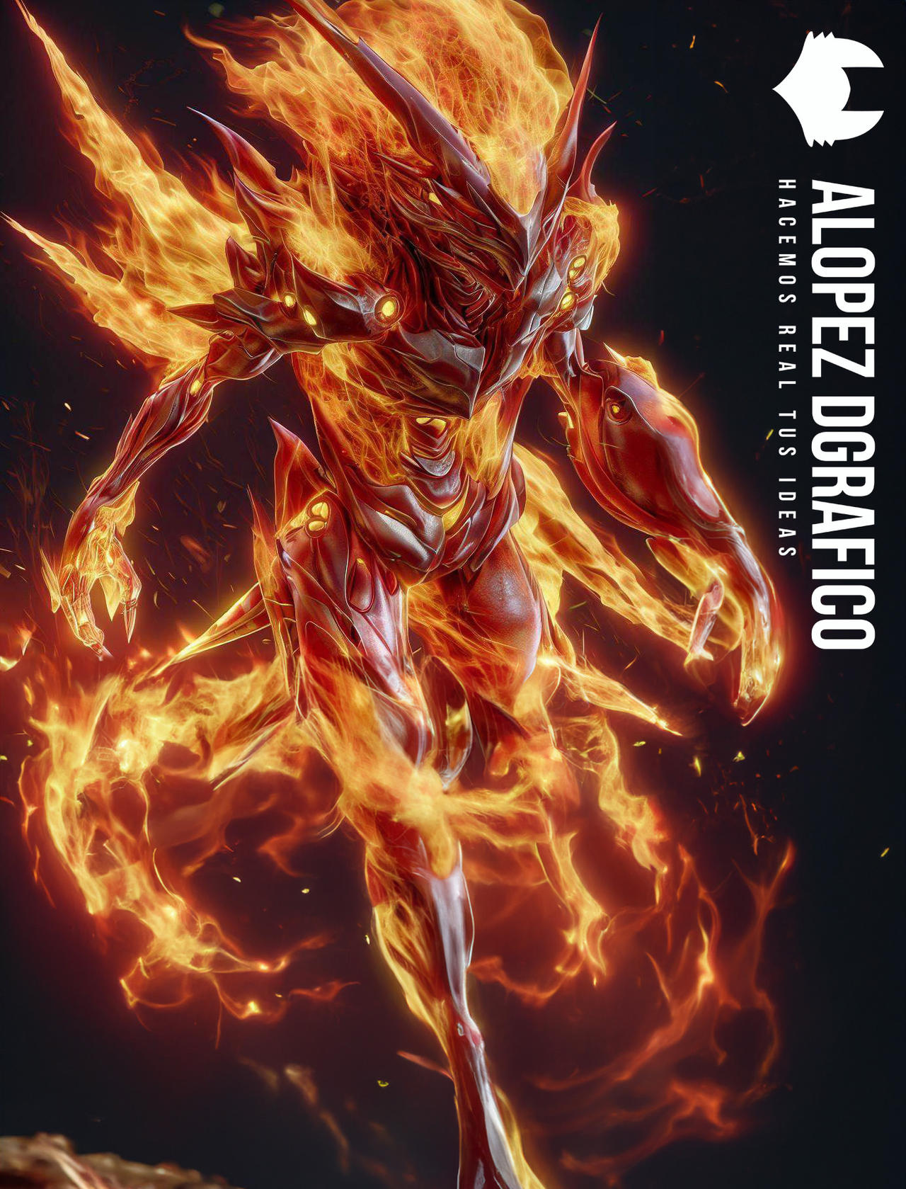 Fire Digimon Mega Warrior 01 by adjlp on DeviantArt
