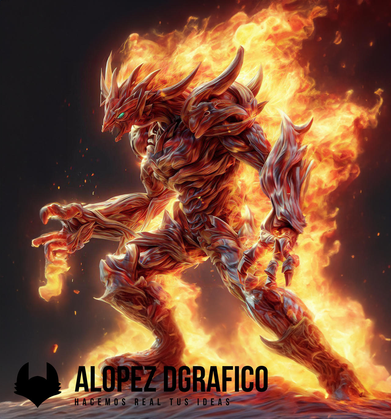 Fire Digimon Mega Warrior 02 by adjlp on DeviantArt