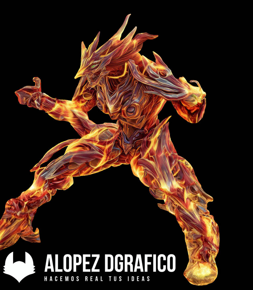 Fire Digimon Mega Warrior 03 by adjlp on DeviantArt
