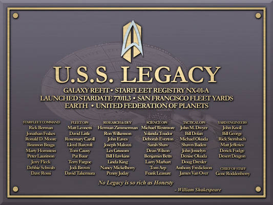 USS Legacy Plaque
