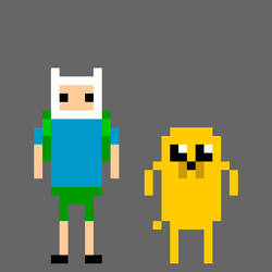 Finn-and-Jake-Pixel-art