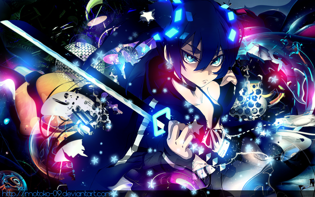 Black ROCK shooter wall