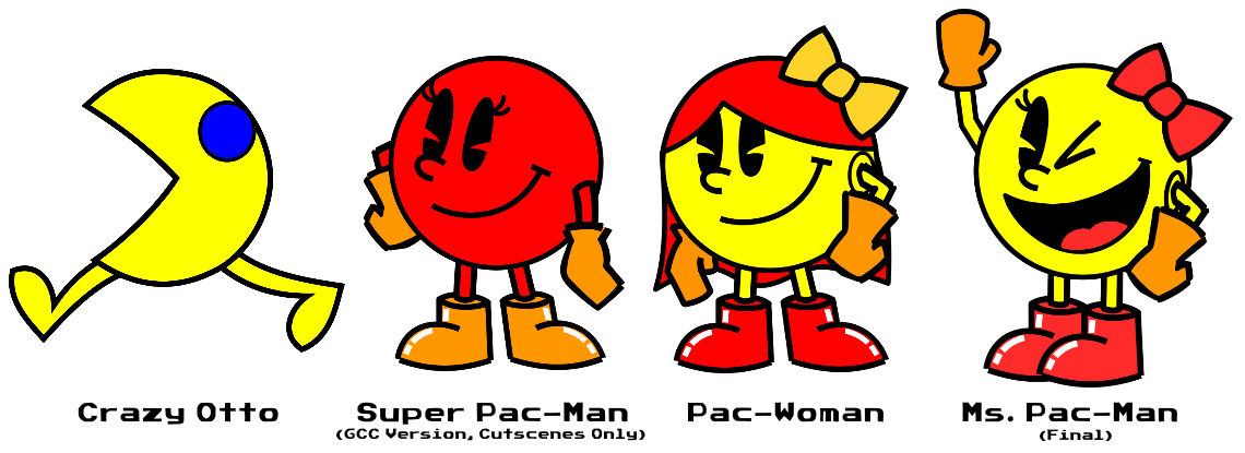 The Evolution of Ms. Pac-Man by CosToonsArt on DeviantArt