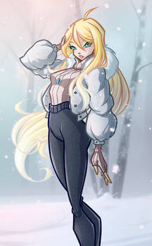 Lina in winter outfit