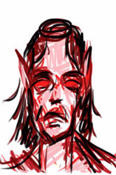 iPhone drawing - Red elf