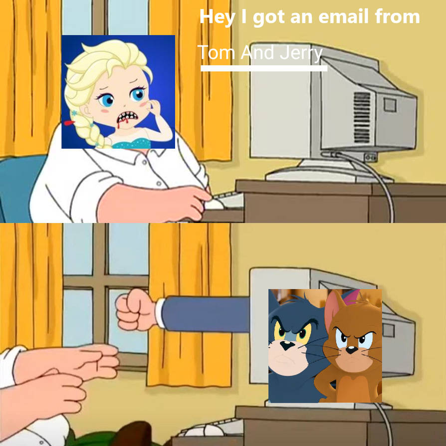Elsagate Deviantart Elsagate gets an email punch from tom and jerry by olivia902839283 on ...