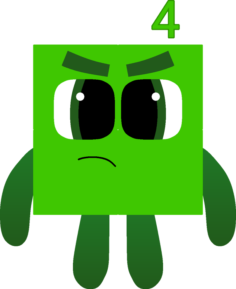 Angry Numberblock 4 by OliviaAndFriendsUWU on DeviantArt