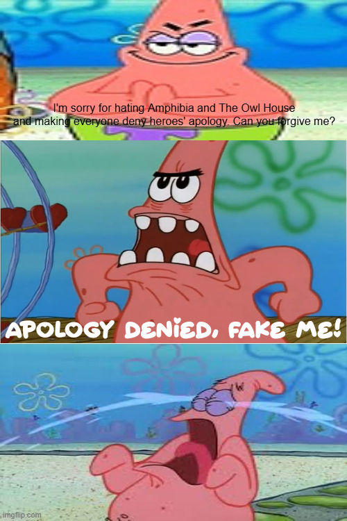 Discusting Patrick Patrick Denies Patricks20002's Apology by OliviaStarTheKawaii on DeviantArt