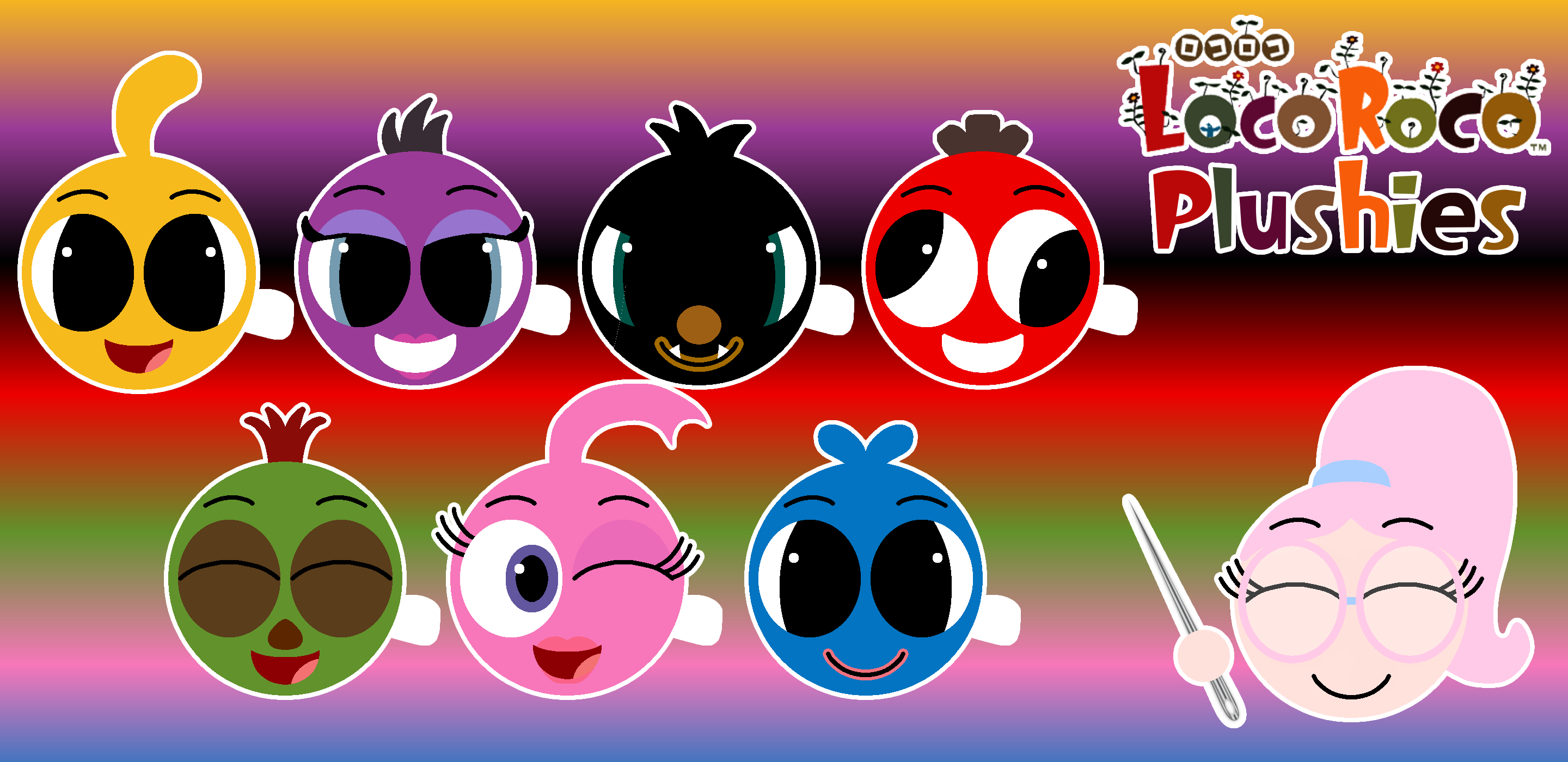 LocoRoco Plushies by OliviaFanXD on DeviantArt