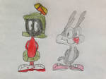 Marvin the Martian and Calamity Coyote by nintendolover2010