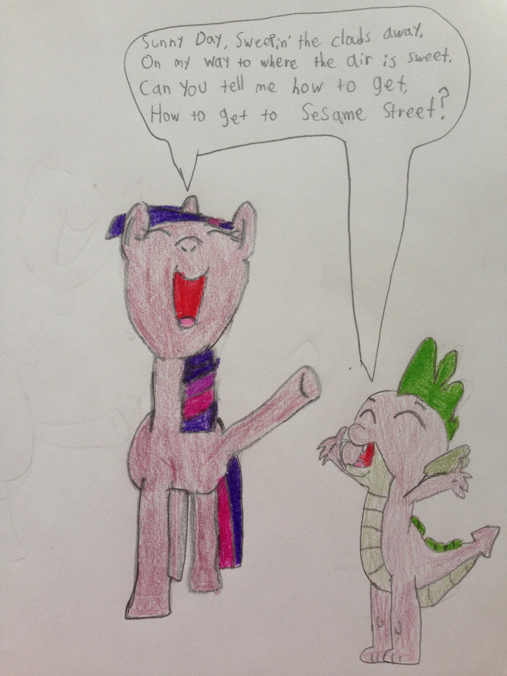 Twilight and Spike Singing the Sesame Street Theme