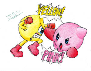 Pacman vs. Kirby- SpongeBob Style