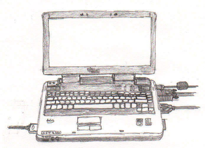 My laptop - sketch by DaVince21 on DeviantArt