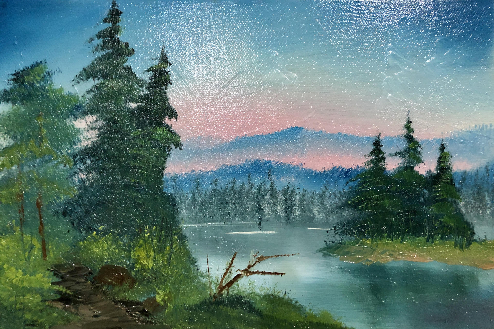 Bob Ross Style Landscape Paintings by Tryintogetthere on DeviantArt
