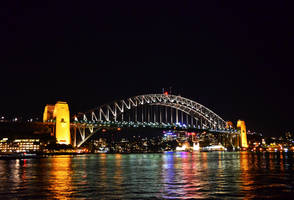 Sydney Harbor Bridge at night