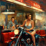 American Motorcycles Pin Up Illustration #024