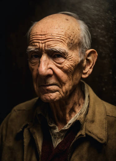 Picture Dramatic Portrait of an Old Man 002