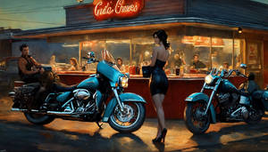 American Motorcycles Pin Up Wallpapers 011