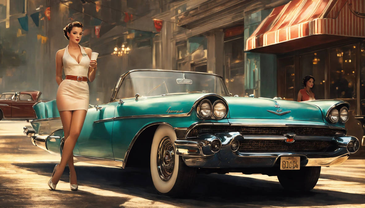 Xbox Pinup PinUp American Cars Illustration Wallpapers 046 by ART-DEPO on DeviantArt