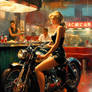 American Motorcycles Pin Up Illustration #051