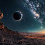 Black Deep Space Stars And Planets Sky Sci Fi 039