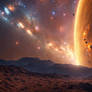 Black Deep Space Stars And Planets Sky Sci Fi 079