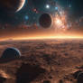 Black Deep Space Stars And Planets Sky Sci Fi 088