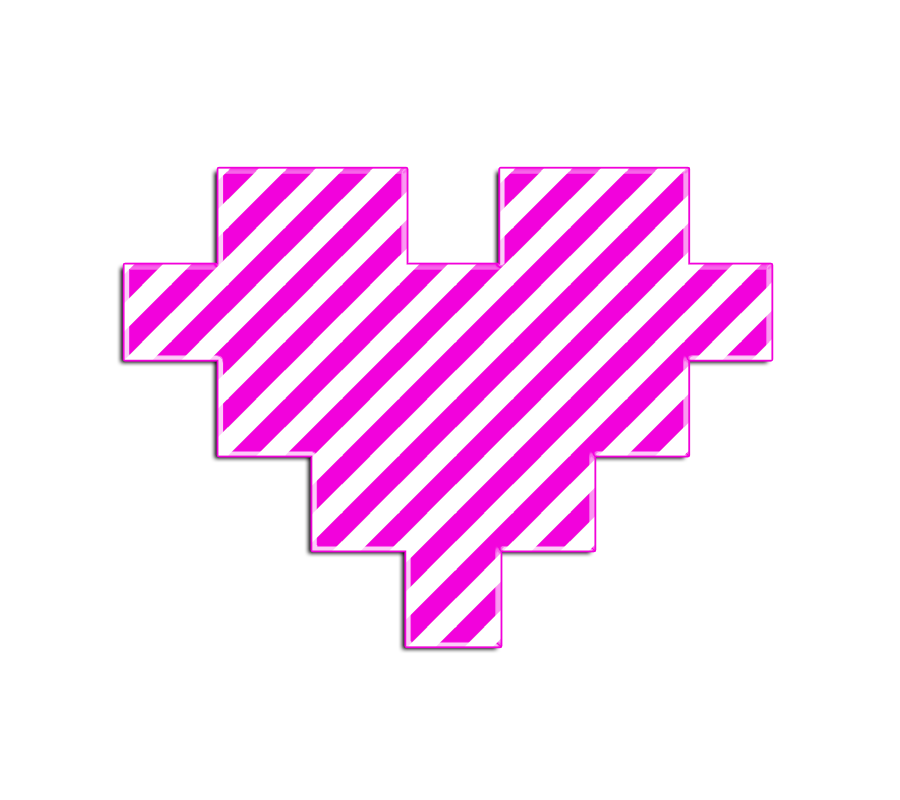 Corazon a rayas rosa png by YolandaMedellin on DeviantArt