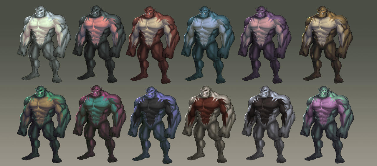 Orc Colours Orc with many colorway by thiennh2 on DeviantArt