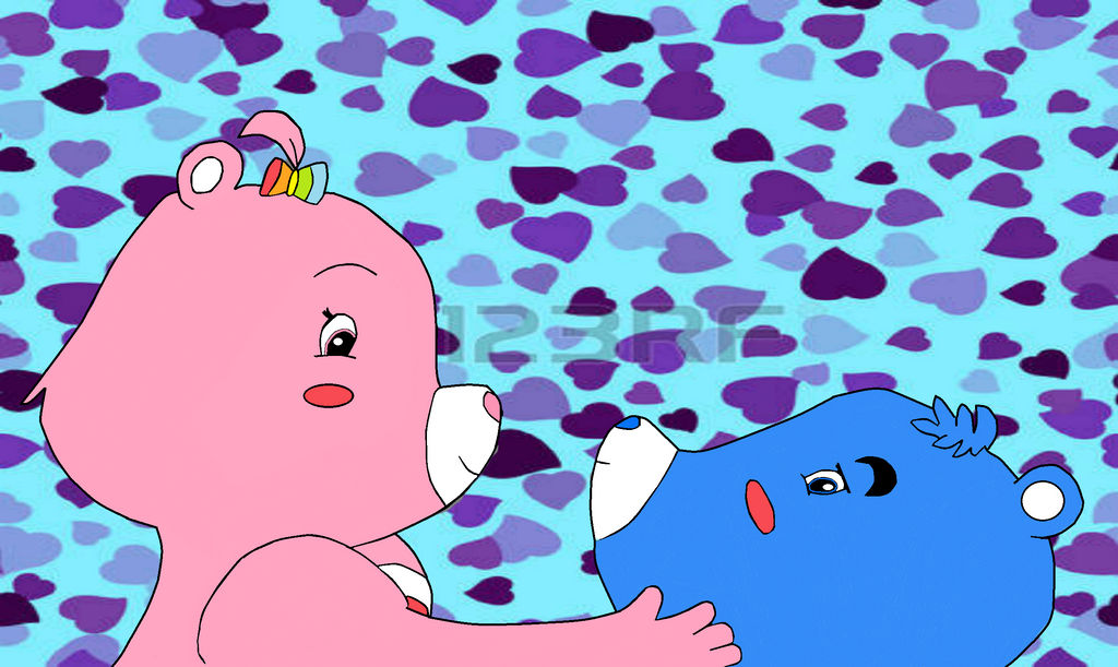 Cheer Bear x Grumpy Bear look to eyes (digital) by AraleNorimaki2016 on ...