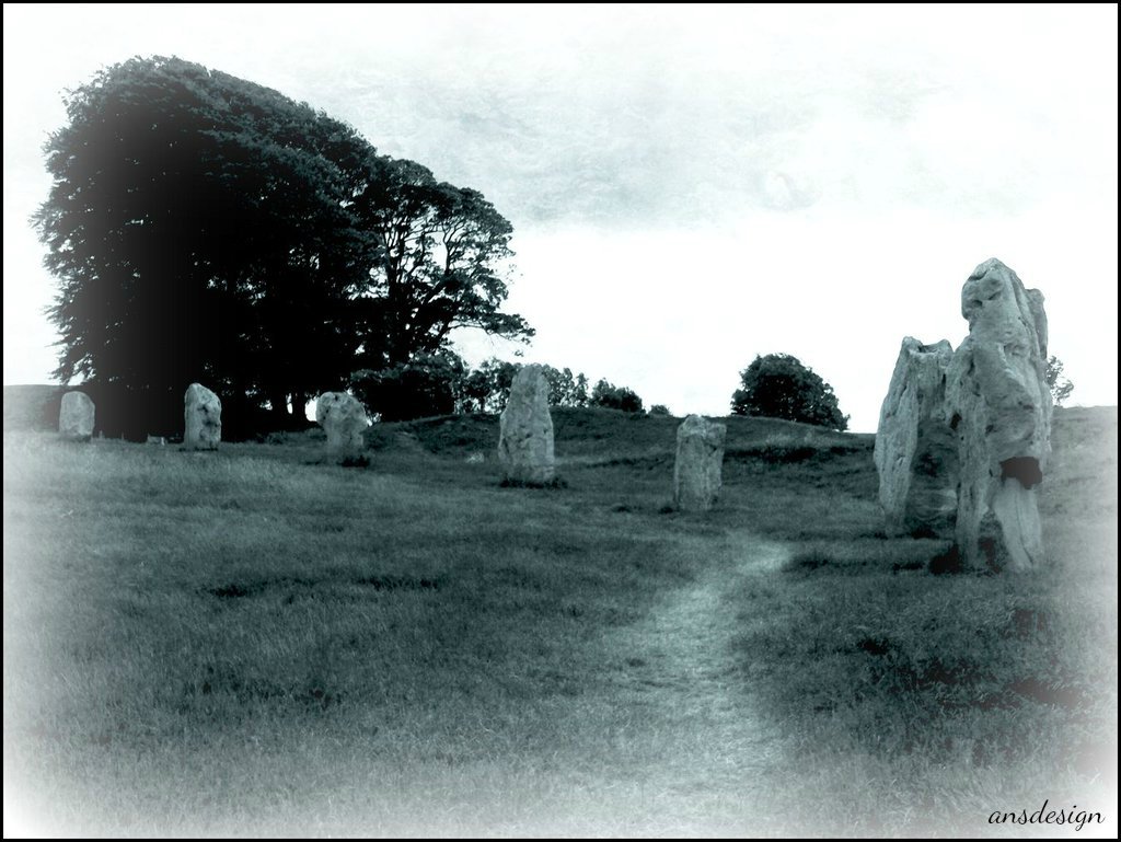 Burried under a standing stone...