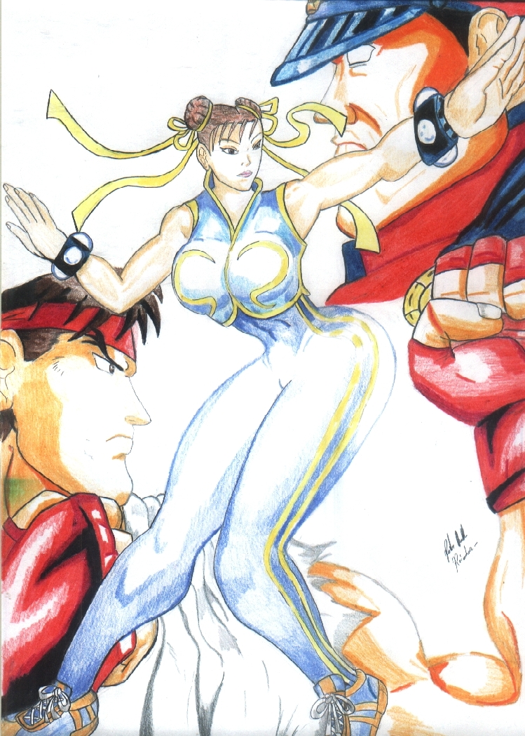 Chun-li, Ryu and Bison