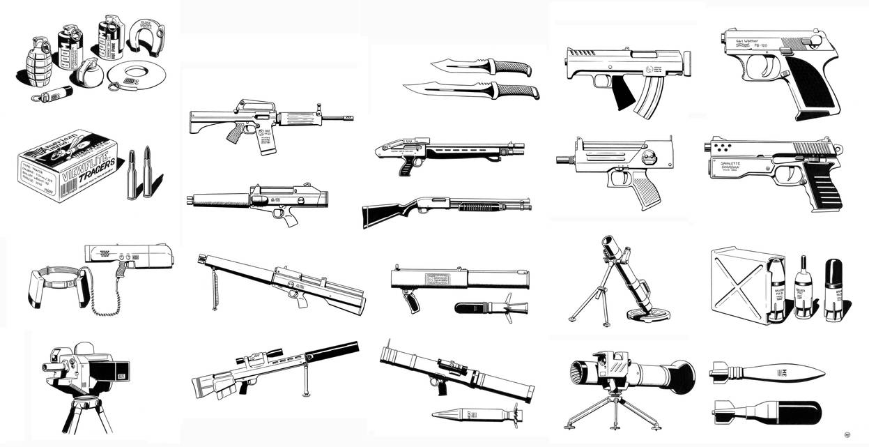 Shadowrun - Fields of Fire Weapons by SteamPoweredMikeJ on DeviantArt