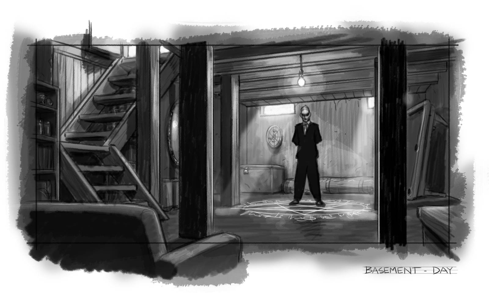 HTP - Basement sketch by SteamPoweredMikeJ