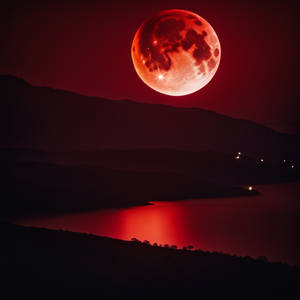 The Blood Red Moon of the Lunar Eclipse