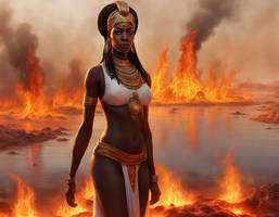 Goddess Hathor at the Lake of Fire