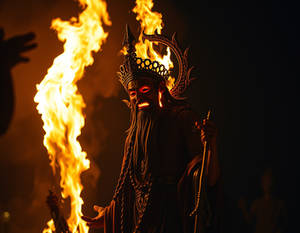 The flaming effigy of Hades in the Pit