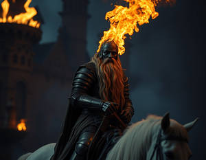 The flaming effigy of Furcas
