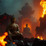 Shakyamuni and Taho Buddha Praying in Avichi Hades