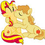 Random Shipping: Sunset Shimmer and Braeburn