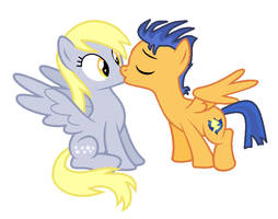 Flash Sentry And Derpy Hooves Kissing